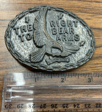 Vintage "The Right To Bear Arms" Belt Buckle with Soaring Eagle