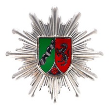 Mützenstern Polizei Nordrhein-Westfalen silber