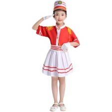 Boys Girls Drummer Dress Up Uniform Costume Marching Band Uniform Outfit Cosplay