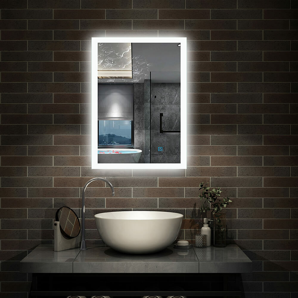 Illuminated LED Bathroom Mirror Sensitive Touch Demister Pad Heated Wall  Mounted | eBay