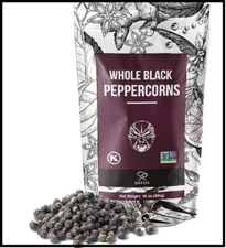 Soeos 1 Lb 100% Natural Black Pepper Whole Peppercorns For Grinder Refill 16 Oz
