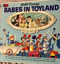 Babes in Toyland Record Album 1961 including color illustrated book worn covor b