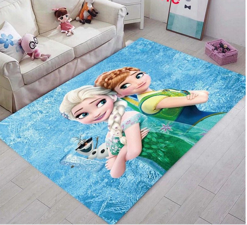 Kinder Teppich Fußmatten 3D Anna Elsa Prinzessin Teppich Mädchen Bodenmatte Neu - Bild 7 von 20