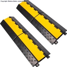 2Pack 2 Channel Cable Protector Ramp 22000 Lbs Load TPU Wire Cables Cover Ramps