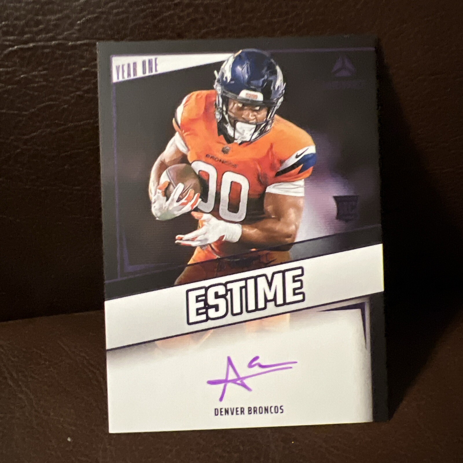 2024 Luminance Football Audric Estime Year One Auto Purple Ink