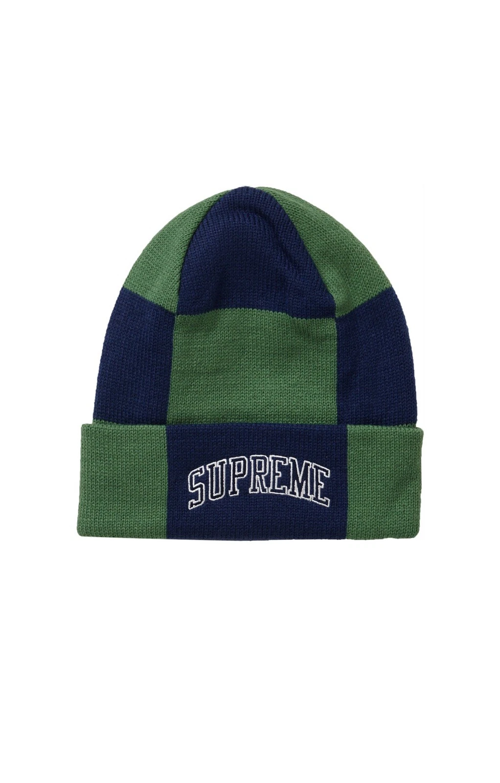 BONNET DAMIER VERT SUPREME neuf avec étiquette