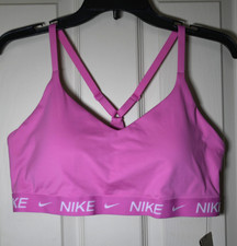 NWT Nike Dri-FIT Indy Light Support Womens XL Padded Adj Sports Bra Playful Pink