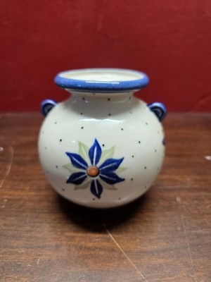 Vintage Poland Wiza Boleslawiec Pottery Vase