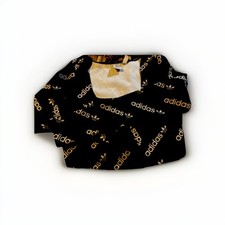 Rare Long Sleeve Black and White Adidas Crop Top Sz L