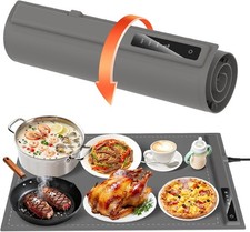 Food Warming Mat - Fast  Full Surface Heating, Silicone Heat Pad with 3 Adjusta