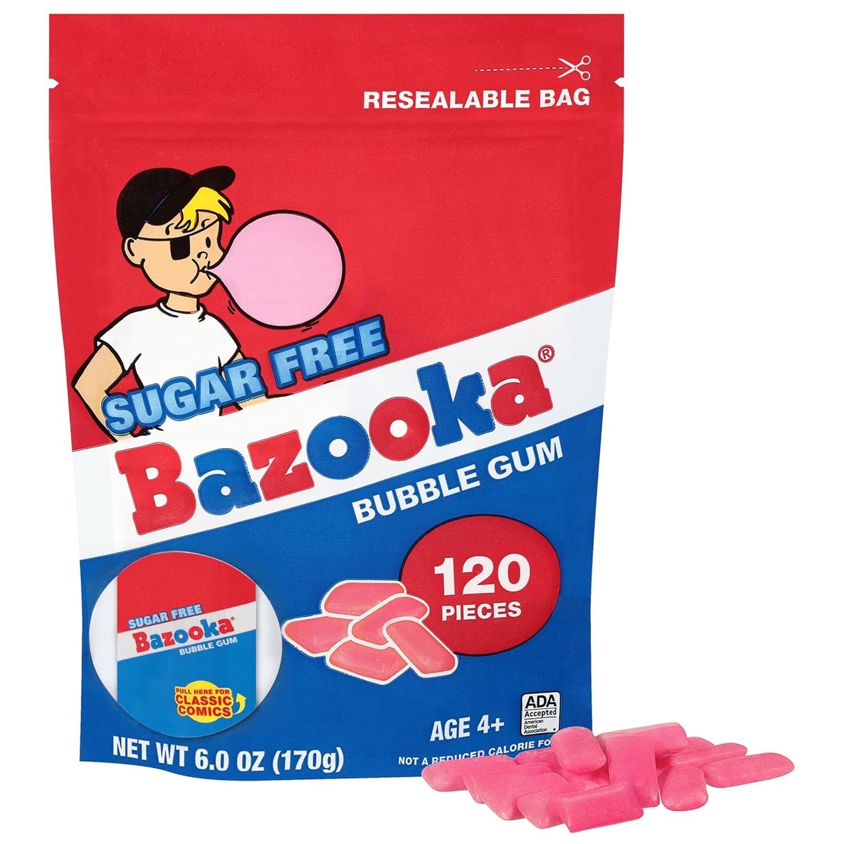 Bazooka Bubble Gum Sugar-Free Chewing Pellets, Bulk in Pink | eBay