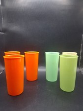 Tupperware Kids 6 Pc Set Of 7 Oz Bell Tumblers Sippy Cups Fall Colors  109 1