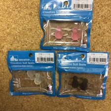 Hide Up Ultimate Coike Mushi Set of 3 Fishing Lure Light Gray Pink Clear