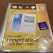 Avery Top-Load Poly Sheet Protectors Heavy Gauge Letter Diamond Clear 125 Sheets