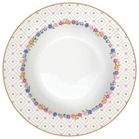 Suppenteller Mon Amour Blumen D. 21,5Cm Weiß Bunt Aus Porzellan Easy Life