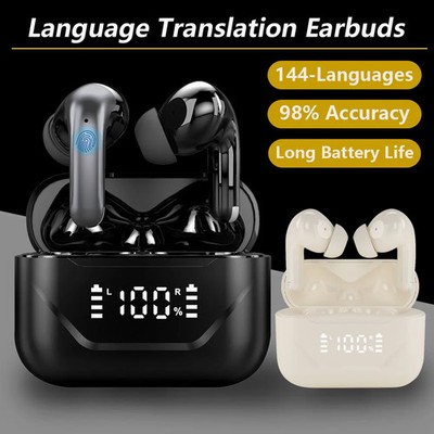 Smart Language Translation Earbuds 144 Languages Translator Earbuds Translator