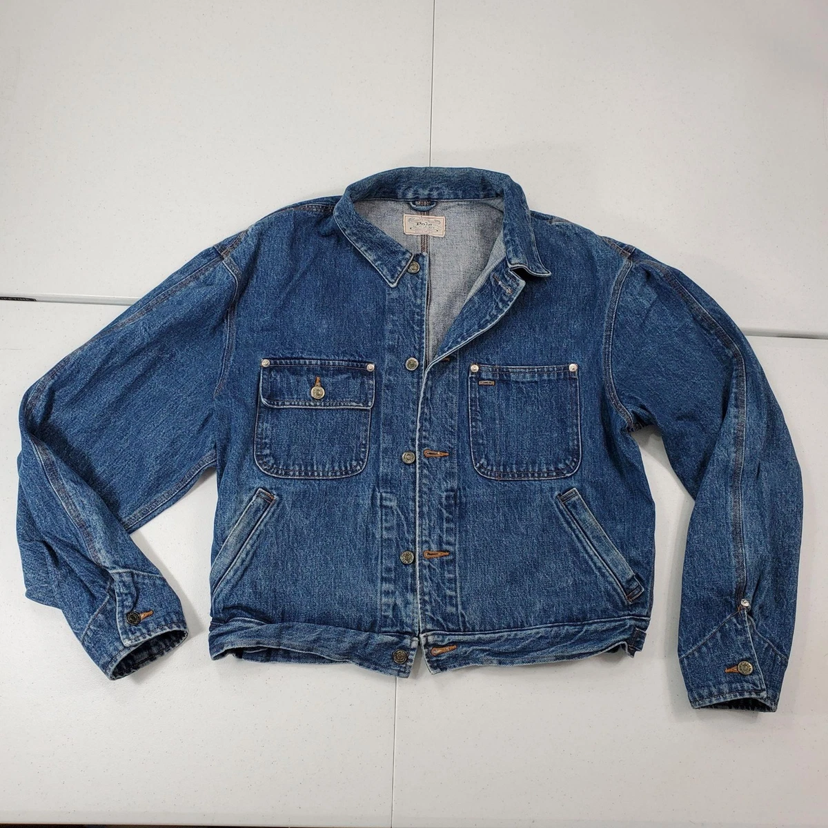 vintage polo ralph lauren denim jacket products for sale | eBay