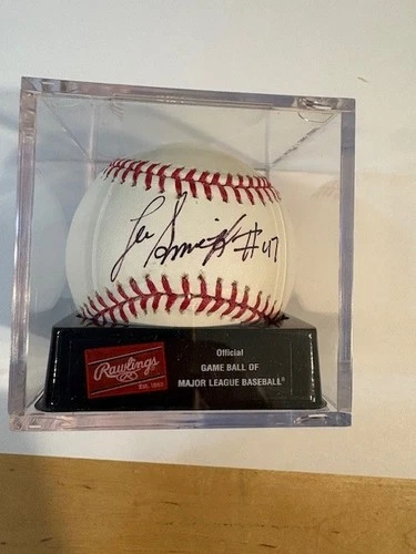 Official MLB Baseball - Lee Smith Autographed #47 - w/Case