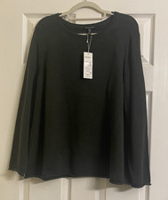 NWT 198 Eileen Fisher Seaweed Peruvian Cotton Blend Bateau Neck Sweater 1X