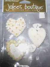 Heart Valentine Love White Pearl Wedding Anniversary Jolee's Boutique stickers