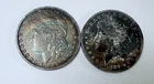1886 & 1896 Lot of 2 Total Morgan Silver Dollar 90% Silver #7653