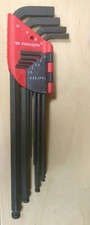 Facom France Brand 9 Pcs Hexagon(Allen)Key Set 1.5-10 mm One End Ball Other Hex.