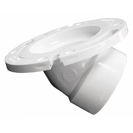 JONES STEPHENS C55043 Closet Flange, PVC 4"x3", 45 deg - Picture 1 of 1