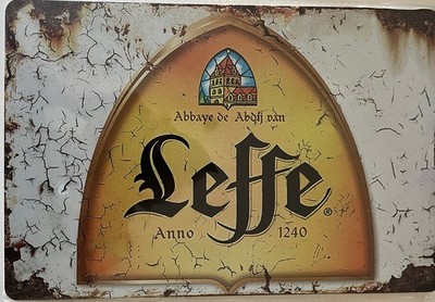 8 x 12  Leffe Beer Metal Sign