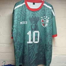Mexico Soccer Jersey Screen Print Number 10 Blue/Green Size XL