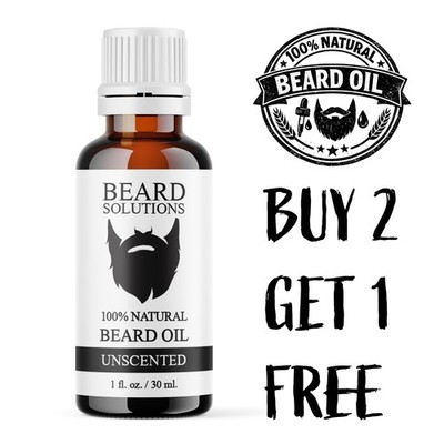 Unscented Beard Oil 1 oz. Hair Growth Serum for Men Mustache And Facial Grooming