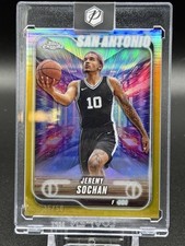 Topps Chrome 2024-25 Jeremy Sochan Gold #181 San Antonio Spurs 15/50 NBA