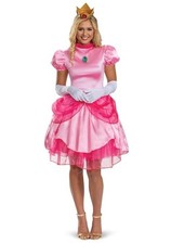 Super Mario Bros. Pretty Princess Peach Costume Adult Size Small with defect