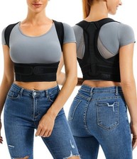 Posture Corrector Back Brace Unisex Black M/L For Pain Relief & Straight Back