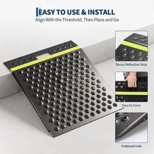 Loading Ramp Heavy-Duty Shed 29"x24" 750 Lbs Each Anti-Slip Carbon Steel