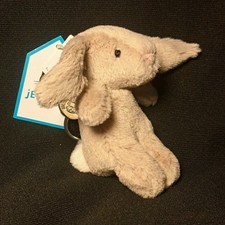 Jellycat Bashful Beige Bunny Bag Charm Tiny 3.5" Plush New With Tags