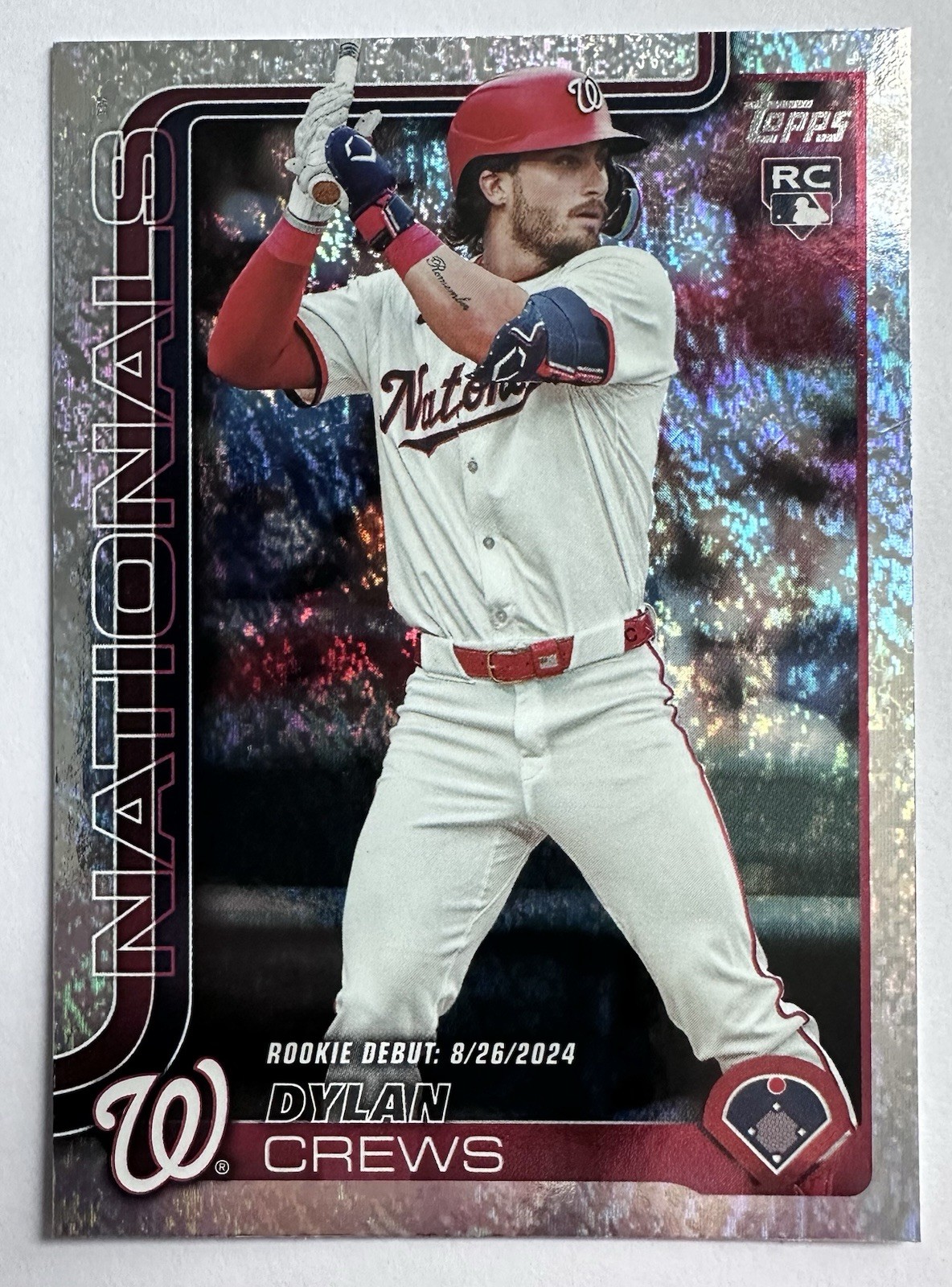 2025 Topps Update Dylan Crews #US223 Rookie Debut Sand Glitter Foil