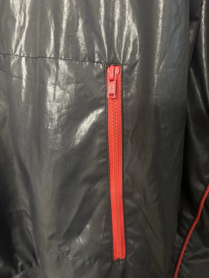 Fila Men's Creativita Nello Sport 1982 Windbreaker Hoodie Size XL Black/Red PRFD - Image 4 of 4