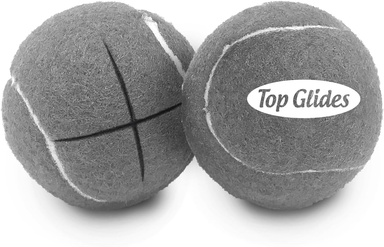 AMP Top Glides Precut Walker Tennis Ball Glides (Gray)