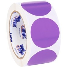 2" Purple Inventory Circle Labels-500 per Roll