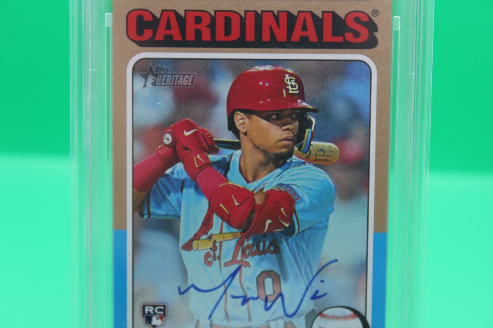2024 Topps Heritage Real one Autograph Masyn Winn No. ROAMW PSA 10 view 4