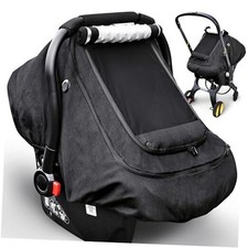 Waterproof Baby Car Seat Cover  Patented Cold Weather Carseat Cover Thick-Black