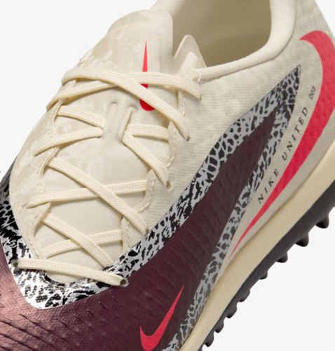 Nike PHANTOM 6 LOW ACADEMY NU3 TF Shoes BURGUNDY CRUSH UNIVERSITY RED IO8449661 - Picture 4 of 8