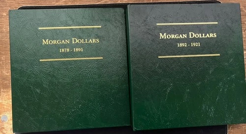 Morgan Dollar 1878-1891 And 1892-1921 Album Includes 12 Coins