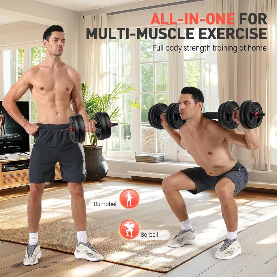 Adjustable Dumbbells Set 20/30/40/55/60/70/80/90Lbs Free Weight Set with Connec - Image 2 of 4