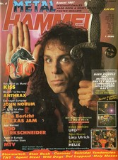 METAL HAMMER Ausgabe Nr.8 1987 KISS DIO ANTHRAX CORONER METALLICA UFO HELIX