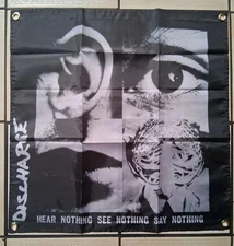 Discharge Hear Nothing See Nothing 2x2 Ft Banner Flag