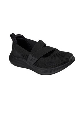 Skechers Women Size 8 Black Bobs Moda Flex Slip on Comfort Ballet Sneakers