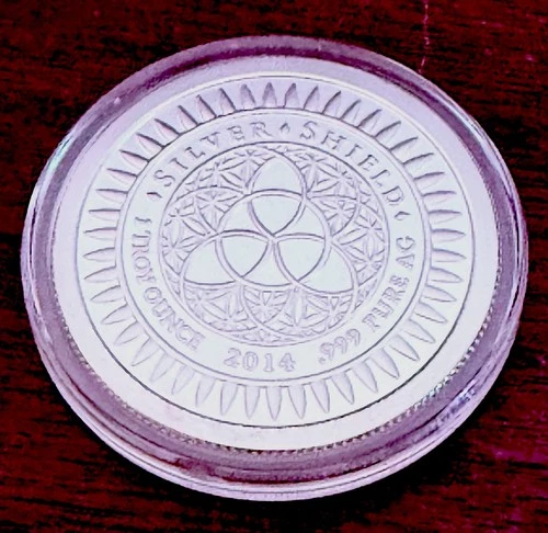 1 oz 99.9% Silver Proof Silver Bullet Silver Shield Round
