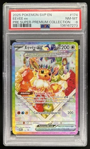 2025 Pokemon SV Black Star Promos Eevee ex #174 PSA 8
