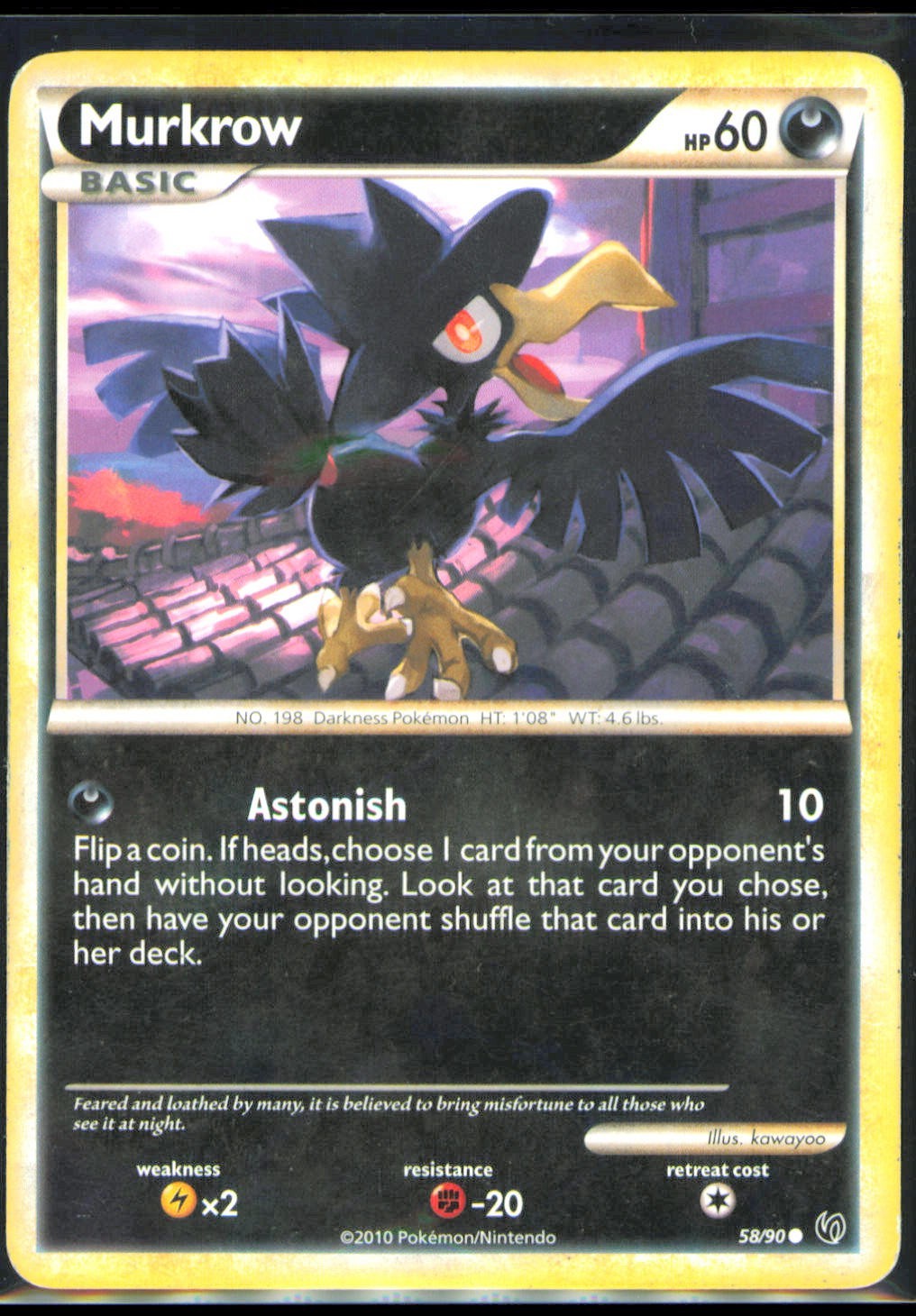 Murkrow 58/90 C Regular Undaunted HP